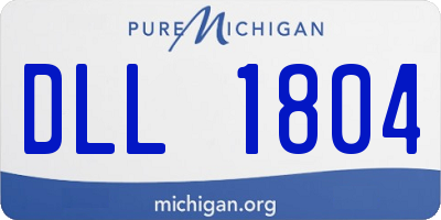 MI license plate DLL1804