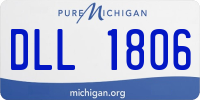 MI license plate DLL1806
