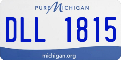 MI license plate DLL1815