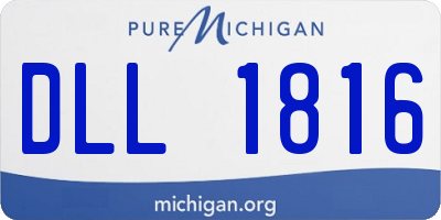 MI license plate DLL1816