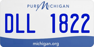 MI license plate DLL1822