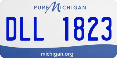 MI license plate DLL1823