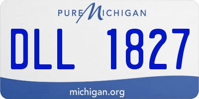 MI license plate DLL1827
