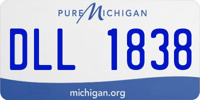 MI license plate DLL1838