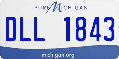 MI license plate DLL1843