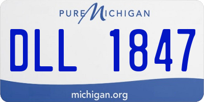 MI license plate DLL1847