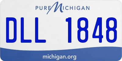 MI license plate DLL1848