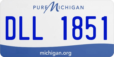 MI license plate DLL1851