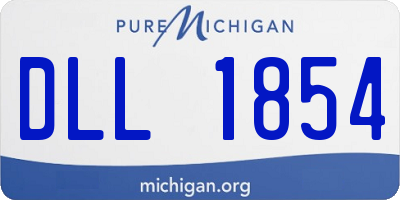 MI license plate DLL1854
