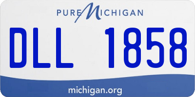MI license plate DLL1858