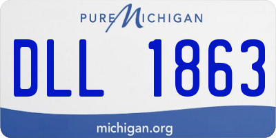 MI license plate DLL1863