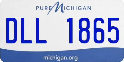 MI license plate DLL1865