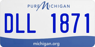 MI license plate DLL1871