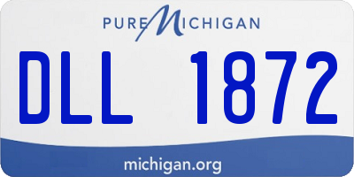 MI license plate DLL1872