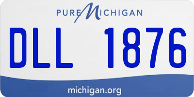 MI license plate DLL1876