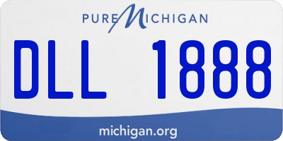MI license plate DLL1888