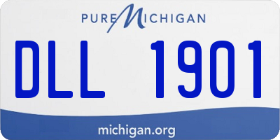 MI license plate DLL1901