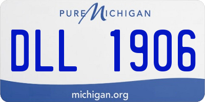 MI license plate DLL1906