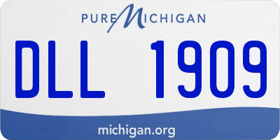 MI license plate DLL1909