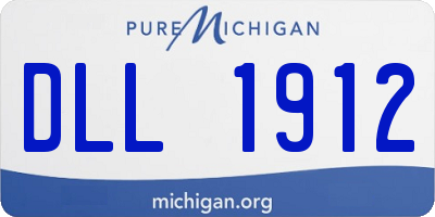 MI license plate DLL1912