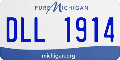 MI license plate DLL1914