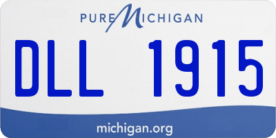 MI license plate DLL1915
