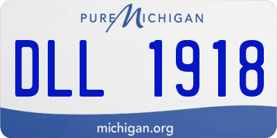 MI license plate DLL1918