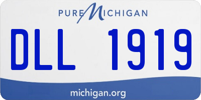 MI license plate DLL1919