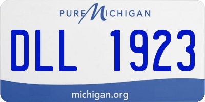 MI license plate DLL1923