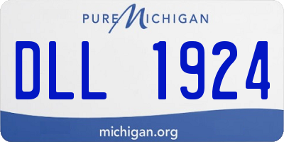 MI license plate DLL1924