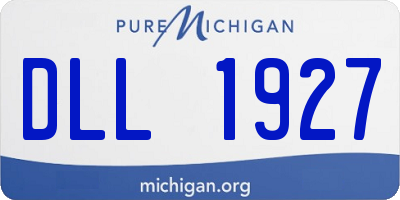 MI license plate DLL1927