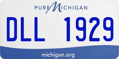 MI license plate DLL1929