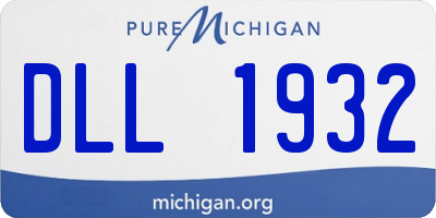 MI license plate DLL1932
