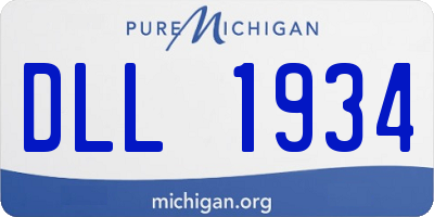 MI license plate DLL1934