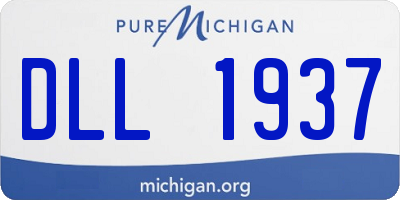 MI license plate DLL1937