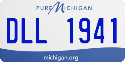 MI license plate DLL1941