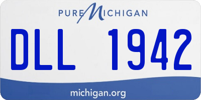 MI license plate DLL1942
