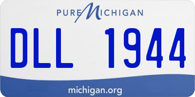 MI license plate DLL1944