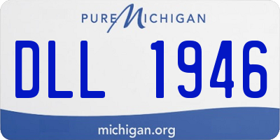 MI license plate DLL1946