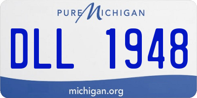 MI license plate DLL1948
