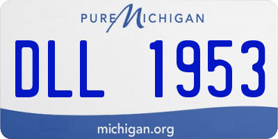 MI license plate DLL1953