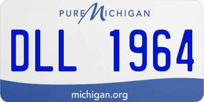MI license plate DLL1964