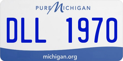 MI license plate DLL1970