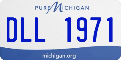 MI license plate DLL1971