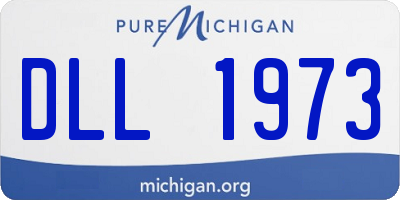 MI license plate DLL1973