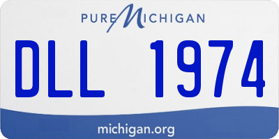 MI license plate DLL1974