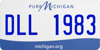 MI license plate DLL1983