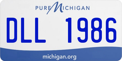 MI license plate DLL1986