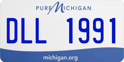 MI license plate DLL1991