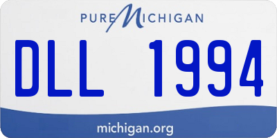 MI license plate DLL1994